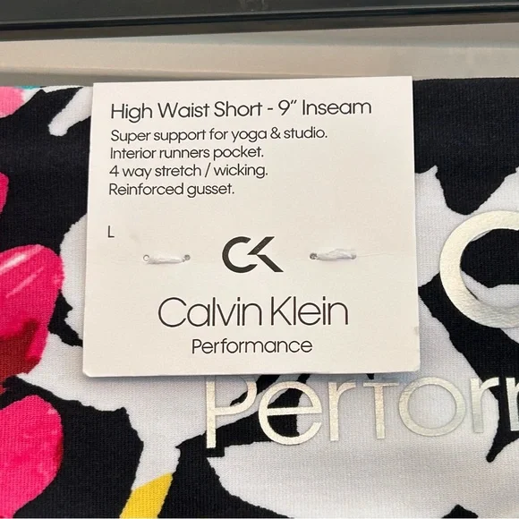 Calvin Klein Performance Women's High-Waist Bike Shorts Size L 🆕 - Picture 7 of 8